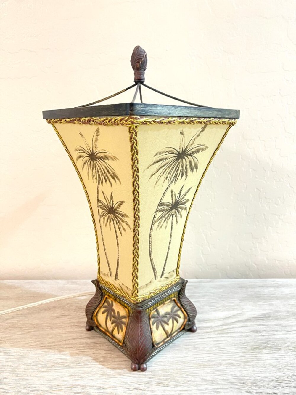 Vintage Palm Tree Table Lamp Tropical Light Have 2 Available Unique